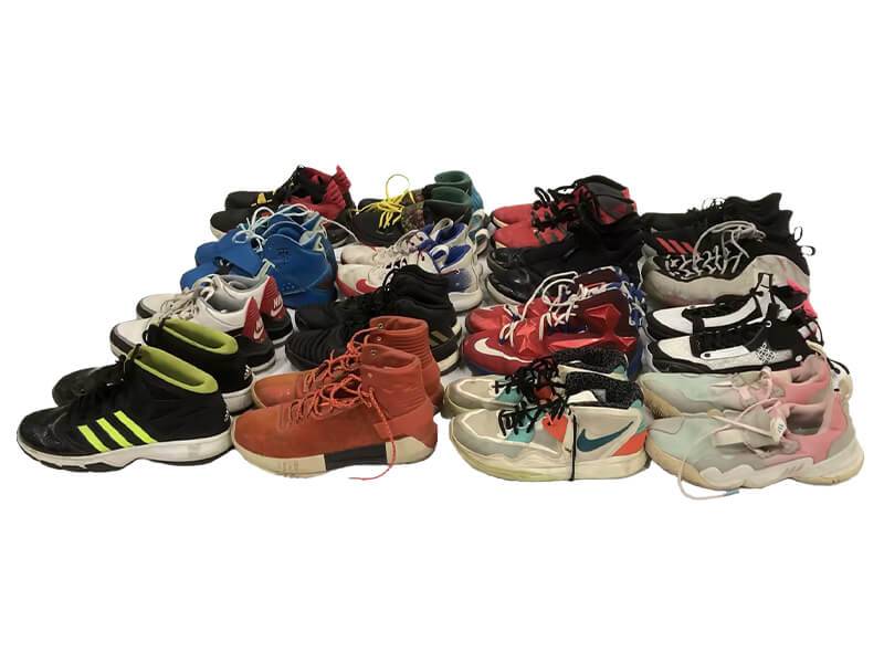 Source used branded shoes in various sizes for any market