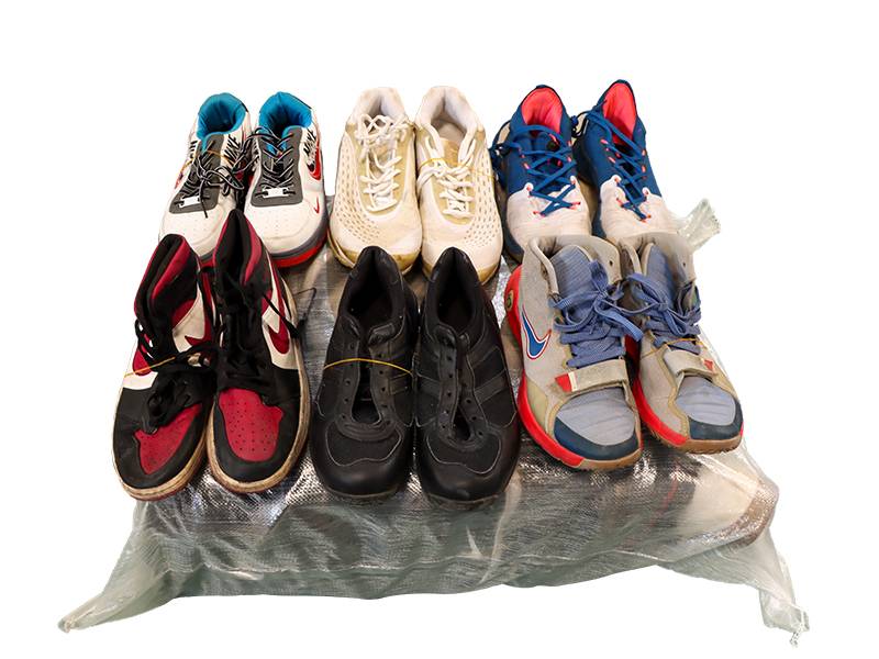six pairs of top-grade used basketball shoes 