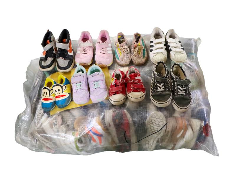 an assortment of top-tier children's shoes with bright colors and prints