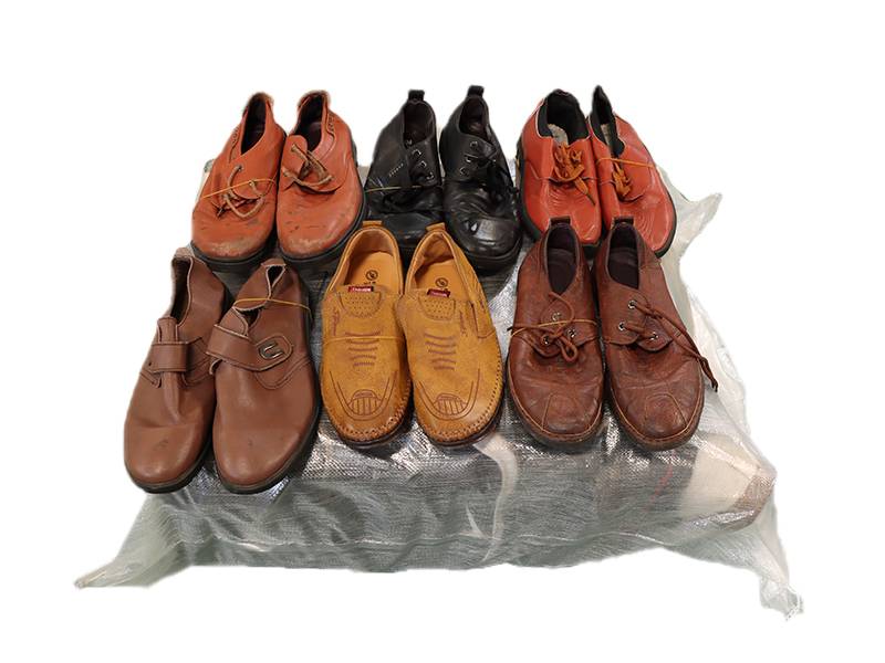 pairs of men leather shoes handpicked by expert sorters